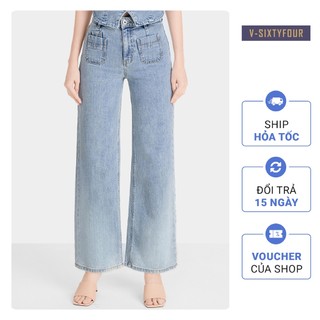Quần Jeans Nữ Ống Rộng Túi Trước V-SIXTYFOUR V64 223WD2085F1910