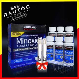 Hộp 6 chai mọc râu tóc minoxidil 5% dạng lỏng - tặng 2lclt