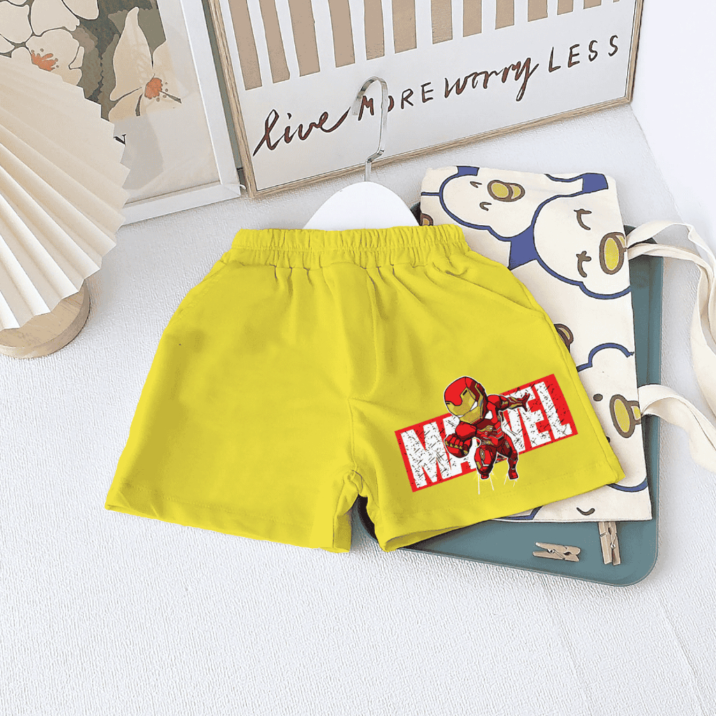 Quần đùi bé trai, quần short thun IRON bé trai từ 7kg đến 30kg QTNTE24