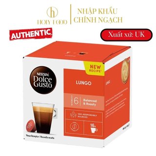 Cà phê viên nén vị Lungo Nescafe dành cho máy Dolce Gusto - Hộp 16 viên - Chính Hãng Anh