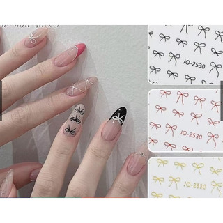 Sticker trang trí móng mã jo hình nơ nhé ạ