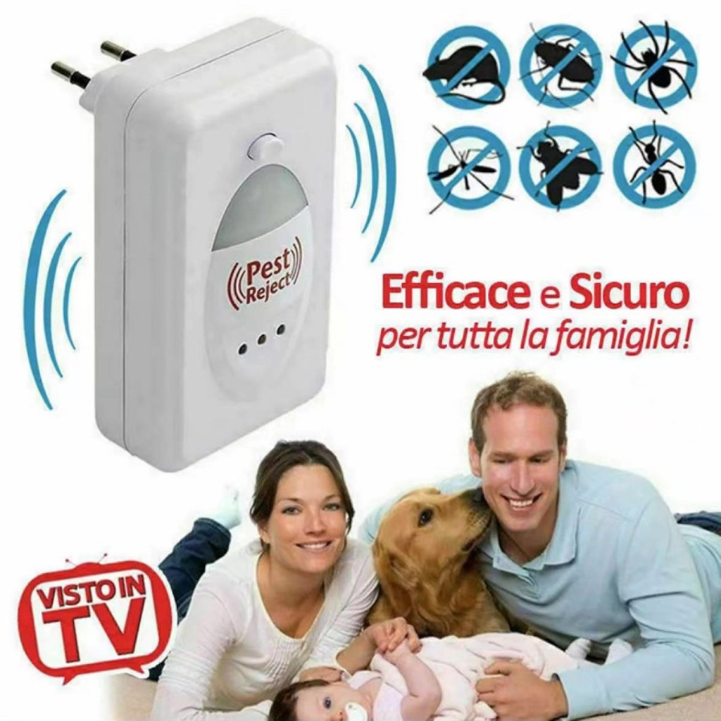 Máy Đuổi Chuột, Máy Đuổi Các Loại Côn Trùng Pest Reject Bằng Sóng Âm Hiệu Quả, Bảo Vệ Sức Khỏe, An Toàn Khi Sử Dụng