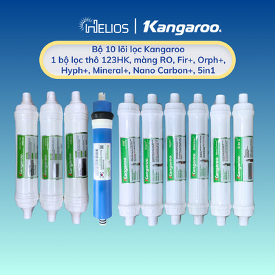 Bộ 10 lõi lọc nước Kangaroo chính hãng Hydrogen dành cho máy KG100HI KG10A4VTU, KG10A13, KG100HK,