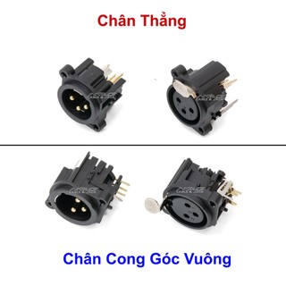 Jack Canon Âm Chân Cong (ổ cắm jack canon xlr) giá 1 chiếc. J-CNF