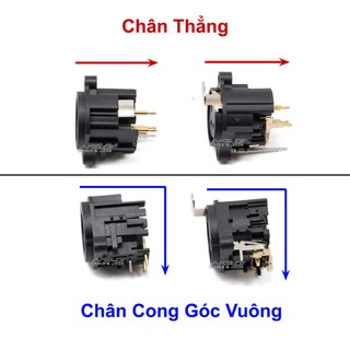 Jack Canon Âm Chân Cong (ổ cắm jack canon xlr) giá 1 chiếc. J-CNF