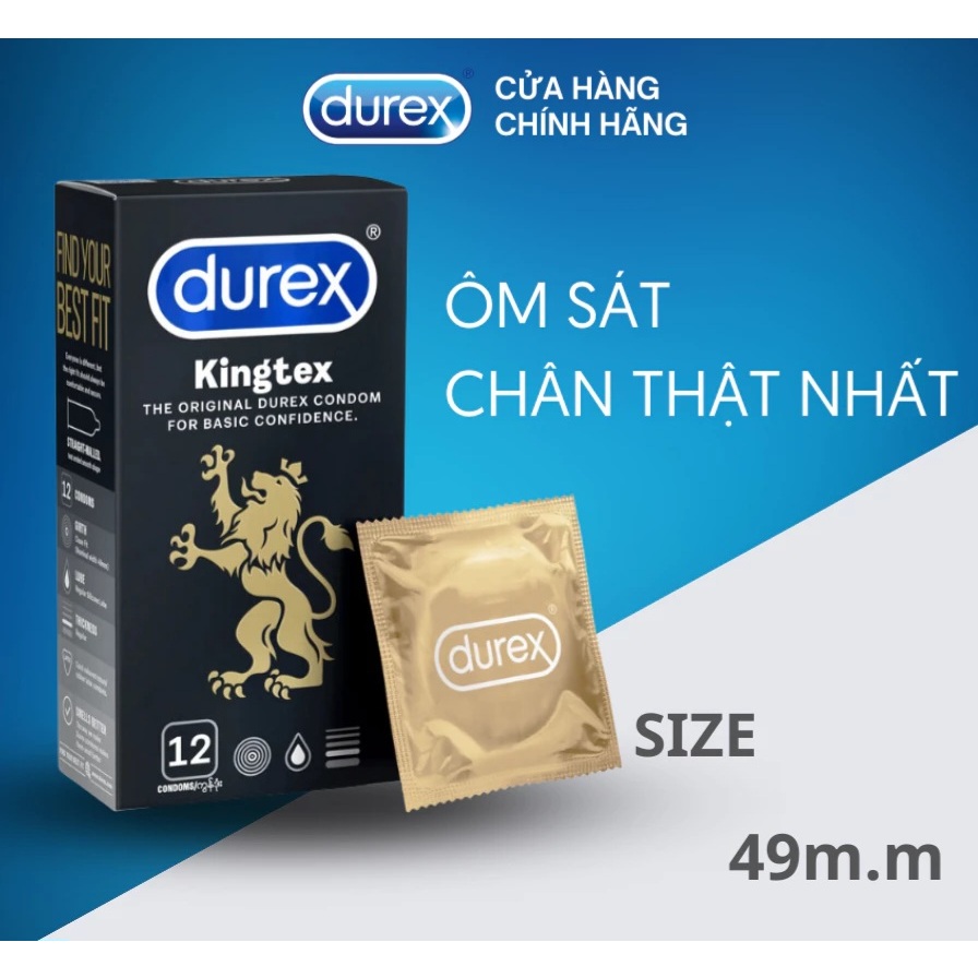 Bao Cao Su Durex Hộp 12 cái tùy chọn đủ tất cả các mẫu - che tên sản phẩm