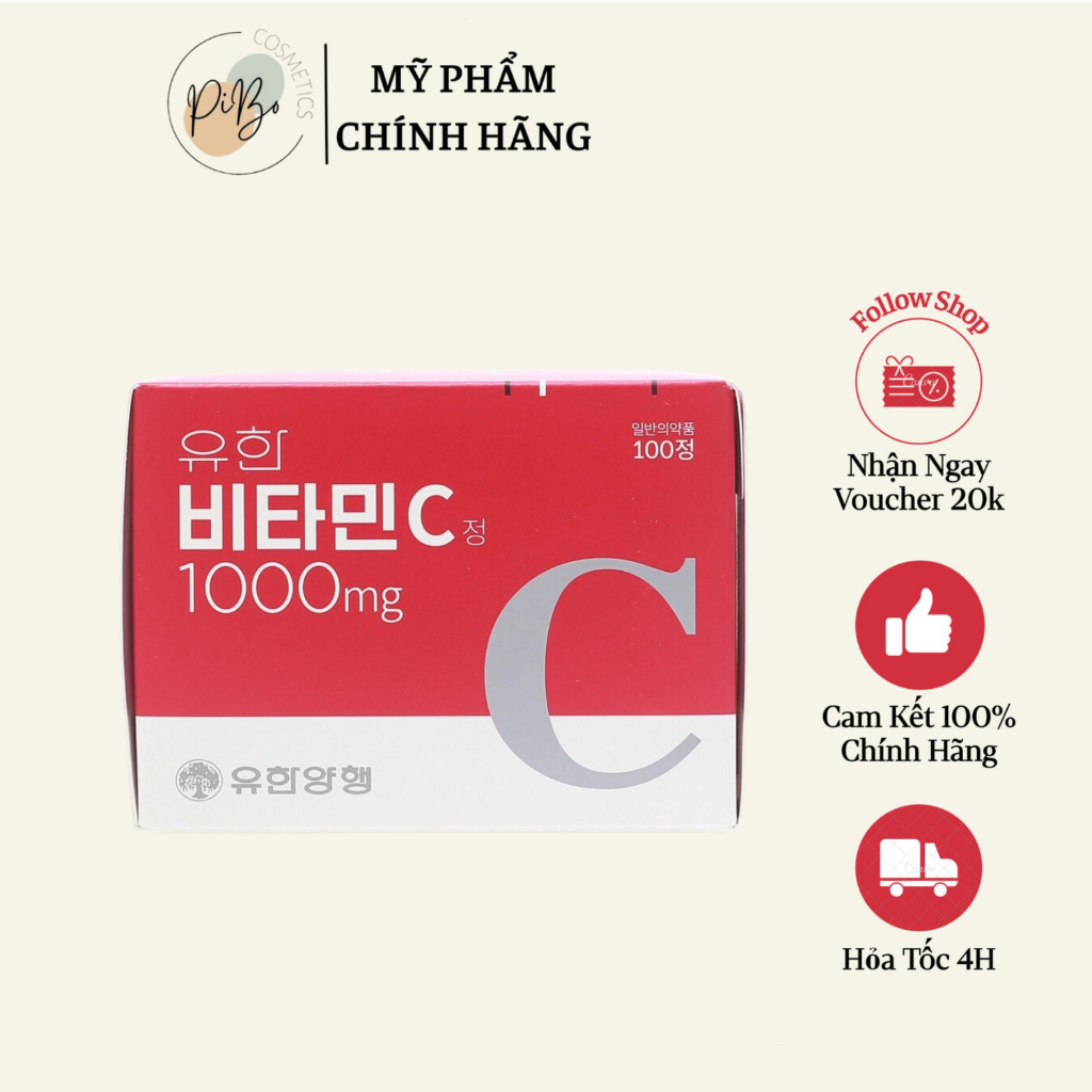 Viên uống Vitamin C Yuhan Hàn Quốc 1000mg - 100 viên