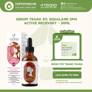 Serum Teana 2% Squalane SM4 Super Molecules Active Recovery cấp nước, phục hồi và chống oxy hóa - 30ml