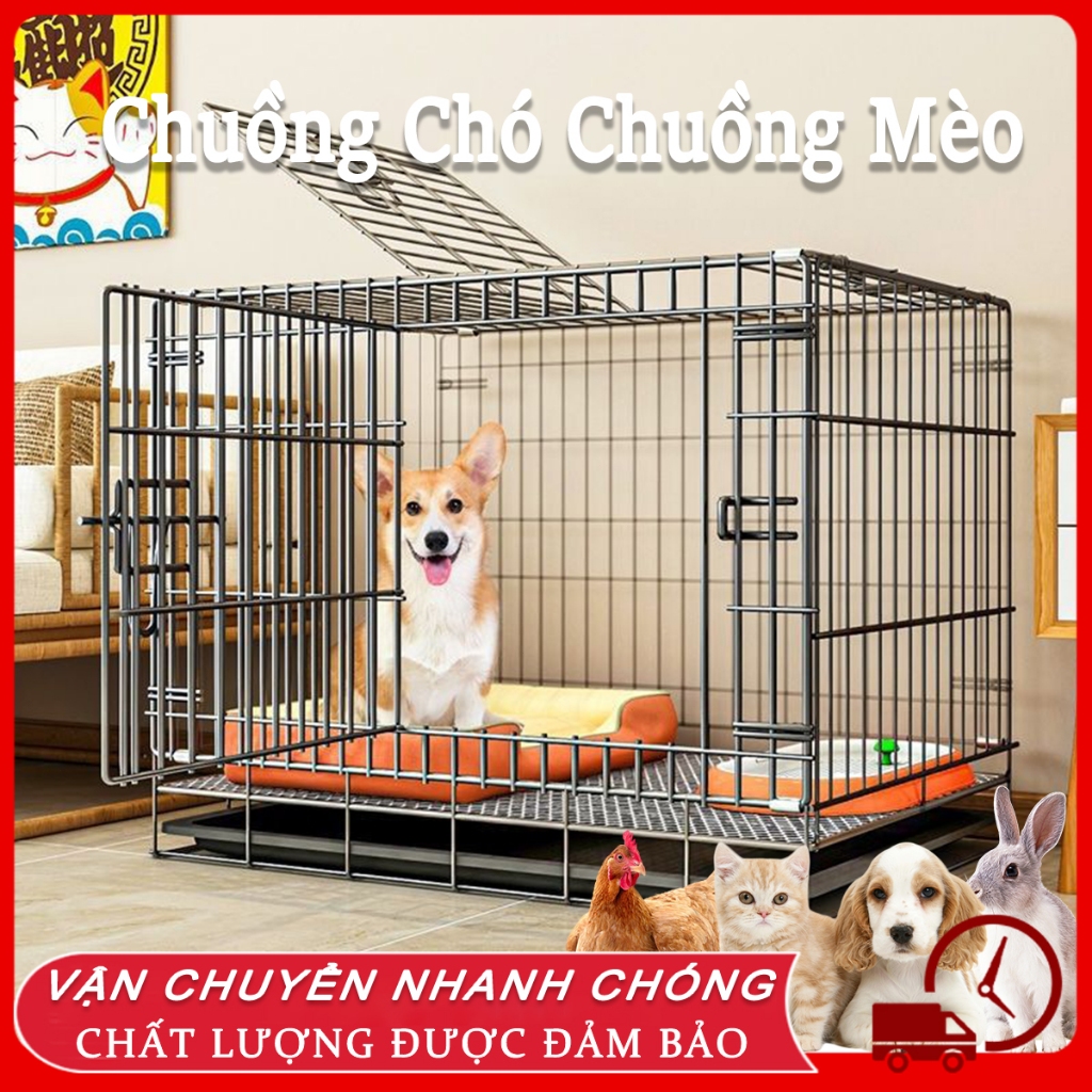 🔥🔥【phổ biến】Chuồng Chó Chuồng Mèo Chuồng chó Có thể gập lại lồng chó mèo Nhiều kích cỡ chuồng chó inox chuồng chó mèo