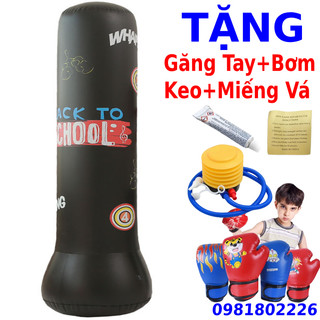 Trụ hơi đấm bốc boxing SCHOOL cho bé phiên bản 5.0 - Trụ đấm boxing bơm hơi cho bé thế hệ mới 2024