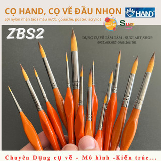 [ TÂM TÂM ] Cọ hand, cọ vẽ đầu nhọn hand ZBS2 dùng cho màu nước , màu poster , màu bột ,...
