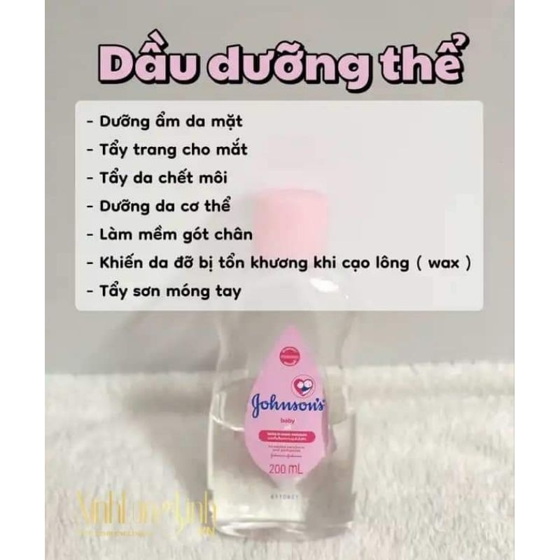 Dầu massage và dưỡng ẩm Jonson's Baby cho trẻ em và người lớn