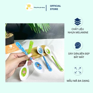 Muỗng nhựa cho bé, thìa cơm nhựa fataco cho bé tập ăn (1cái) mta-mart