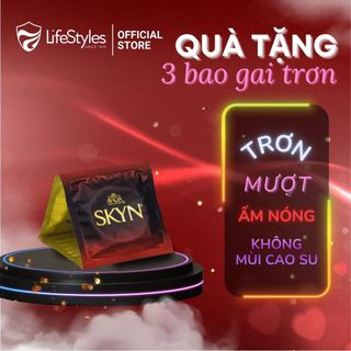  3 bao cao su gai trơn Skyn Intense Feeling - Non-latex không mùi cao su