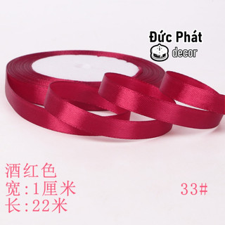 [ Sỉ cuộn 22m ] Ruy băng lụa 1cm loại đẹp