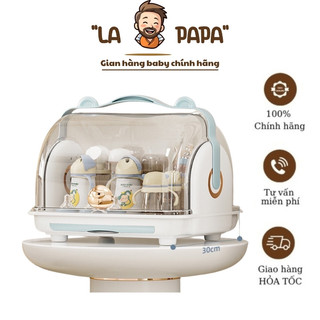 Khay úp bình sữa 2 chiều có khay thoát nước và tay xách hình gấu