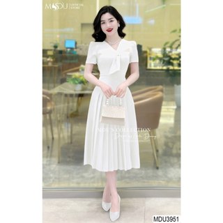  MDU3951 Váy thiết kế thanh lịch và sang trọng với chất Mango Ý cao cấp, hàng 2 lớp có lót lụa.