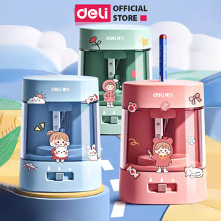[MẪU MÃ MỚI] Gọt Bút Chì Điện Tự Động Deli - Chuốt Chì Điện 3 Chế Độ Tiện Lợi Nhanh Chóng