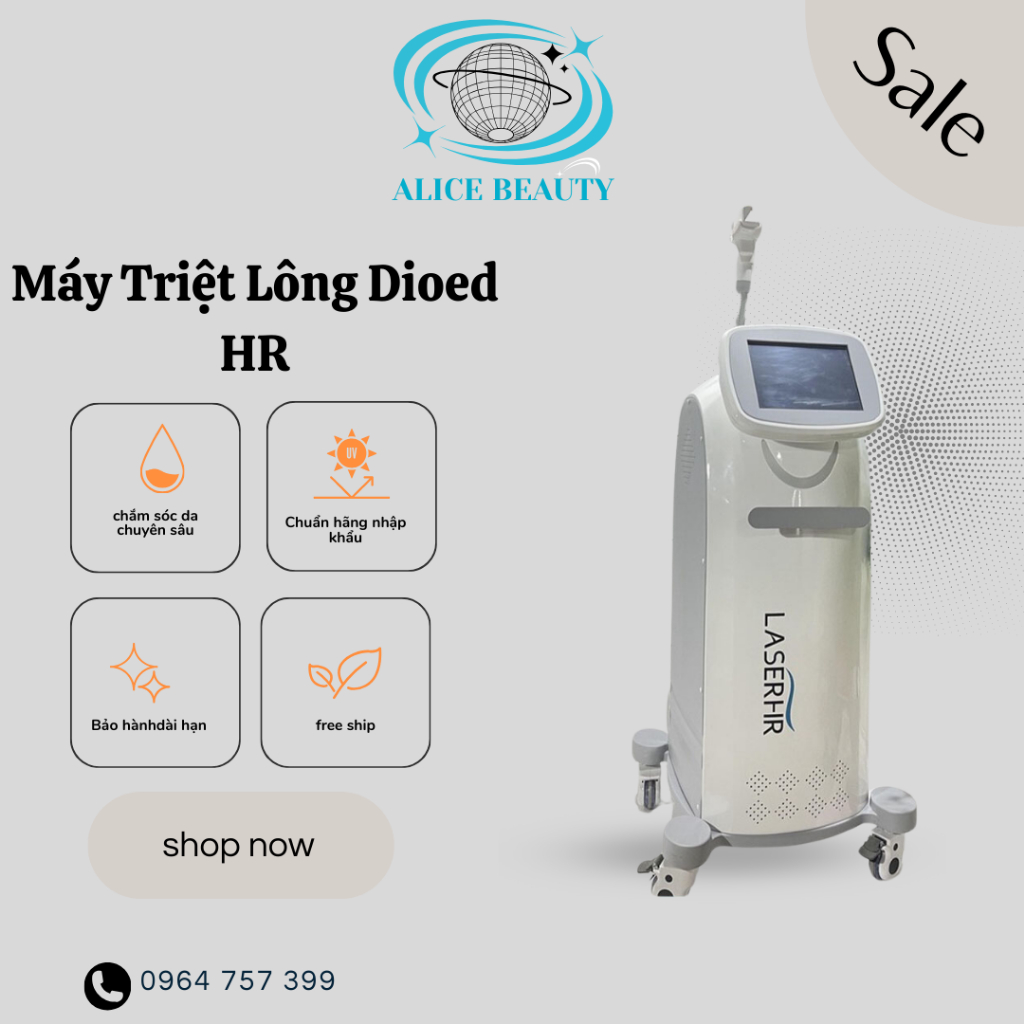 Máy triệt Lông Diode Laser H, diot Laser h, máy chính hãng đầy đủ Co, cq