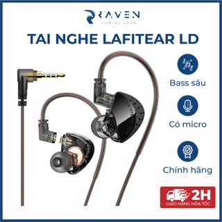 Tai Nghe Nhét Tai LAFITEAR LD có dây nghe nhạc chơi game, tai nghe chống ồn có mic gaming livestream