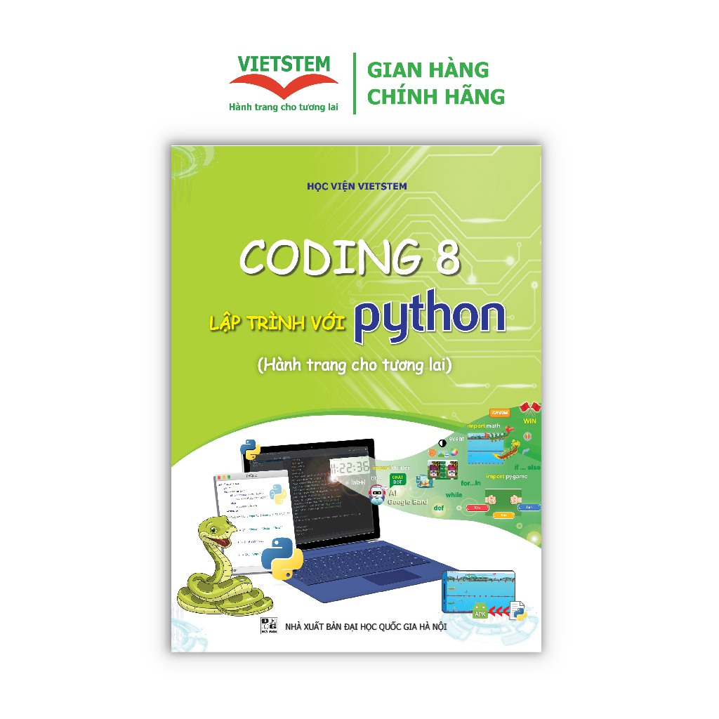 Sách Coding 8 lập trình với Python (Dành cho học sinh lớp 8)