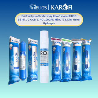 Bộ 8 lõi lọc nước Karofi chính hãng dùng máy lọc nước Karofi model H8RO