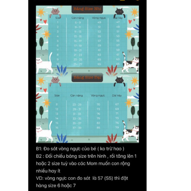 8-55kg| Đầm mẹ và bé đính nút tim