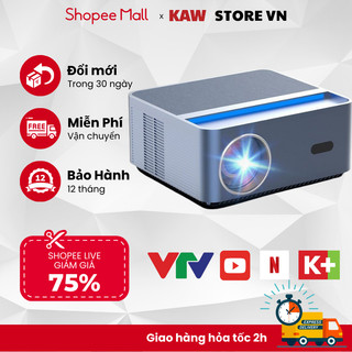 Máy chiếu mini kaw k880 hệ điều hành android 9.0, full hd 1080, kết nối điện thoại, wifi
