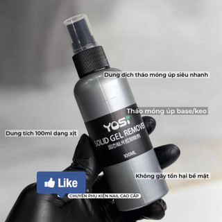 Chai xịt tháo móng úp,móng giả, nước tháo móng úp, nước tan keo YOSI 100ml