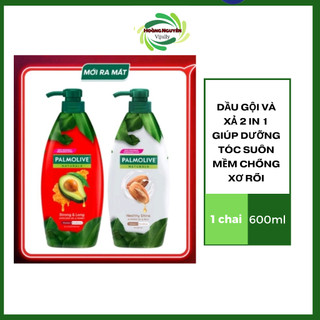[MỚI Dầu gội Palmolive kèm xả 2-trong-1 chiết xuất thiên nhiên 600ML - Dầu trái bơ & Dầu hạnh nhân