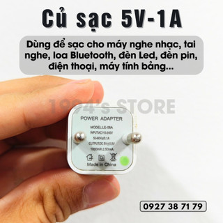 Củ sạc cho máy nghe nhạc Ruizu, Benjie... hoặc sạc được cho tai nghe Bluetooth, loa Bluetooth, điện thoại, máy tính bảng