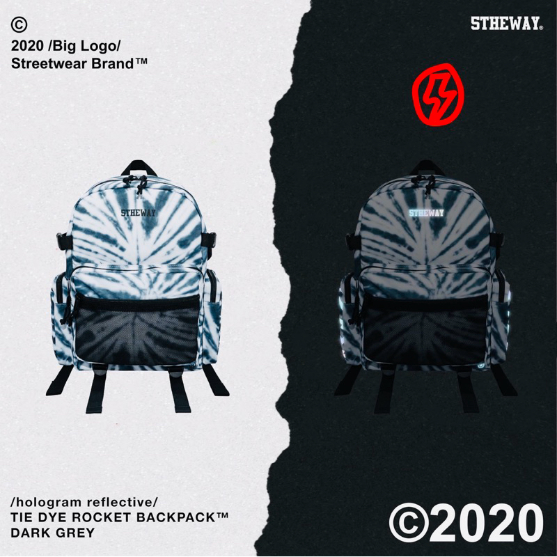 Balo 5THEWAY /hologram reflective/ TIE DYE ROCKET BACKPACK™️