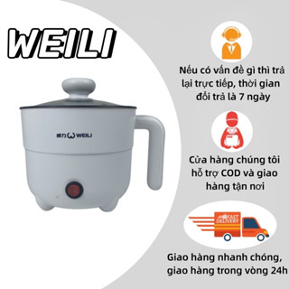 WEILI nồi cơm điện nhỏ, 1.5L1.8L, MW-D615,MW-D618, Nồi lẩu điện đa năng, nồi mì ăn liền bằng điện