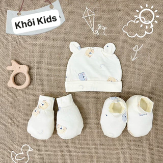 SET MŨ, BAO TAY, BAO CHÂN CHO BÉ SƠ SINH, SET MŨ VẢI PETTIT QUẢNG CHÂU CAO CẤP SIÊU MỀM MÁT