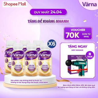 Combo 6 lốc 6 chai sữa non Colostrum Värna  pha sẵn (36 chai x 237ml) - Sữa Cho Người Già Tăng Cường Đề Kháng