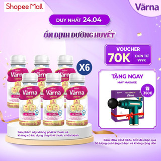 Combo 6 lốc 6 chai sữa bột pha sẵn Värna Diabetes (36 chai x 237ml)