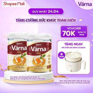 Combo 2 Sữa bột Värna Elite Lon 400g - Chứa Sâm Ngọc Linh Đông Trùng Hạ Thảo