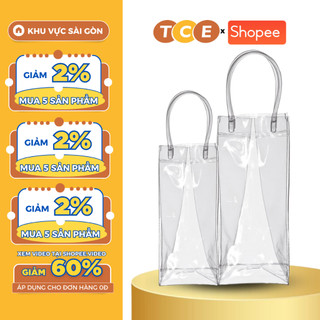 Túi đựng bình giữ nhiệt trong suốt đựng bình ly giữ nhiệt, túi nhựa đựng bình nước, cốc nước