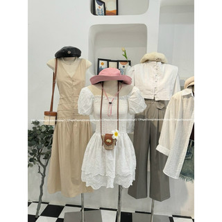 ĐẦM XÔ TẦNG SMOCKING TAY RỚT