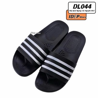 Dép nam nữ quai ngang sọc đen trắng đi trong nhà siêu bền  iDÉP DL044