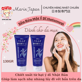 Sữa Rửa Mặt Chiết Xuất Ý Dĩ Hatomugi Chuyên Dành Cho Da Có Mụn Và Da Nhạy Cảm Acne Care & Facial Washing Nhật Bản