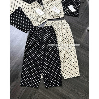 Quần thô đũi baggy thụng chấm bi QC