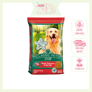 Thức ăn hạt classic pets cho chó trưởng thành vị bò - bao 20kg
