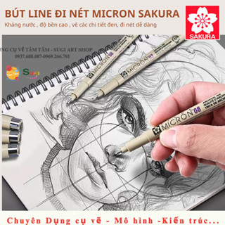 [ TÂM TÂM ] Bút line sakura , bút đi nét Micron, Bút line Micron kháng nước màu đen