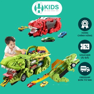 Đồ chơi ô tô container khủng long cỡ nuốt xe biến hình đường trượt đa năng X KIDS kèm sẵn nhiều ô tô hợp kim cho trẻ em