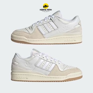 Giày Adidas forum 84 trắng da lộn- Giày thể thao forum 84 đế nâu full box bill tặng tất 