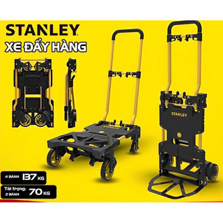 Xe đẩy hàng gấp gọn Stanley SXWTD-FT585 chuyển đổi đẩy kéo 2 bánh - 4 bánh dễ dàng, khung thép chắc chắc, tải trọng cao