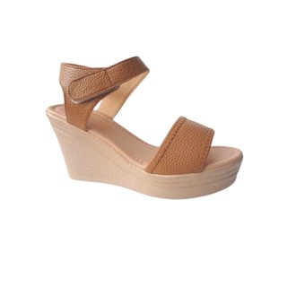 Giày xăng đan nữ đế xuồng da bò thật cao cấp VI VI .Đế cao 9 phân êm nhẹ .