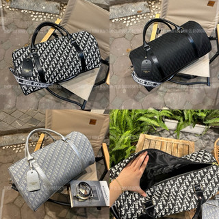 túi du lịch, túi trống gấp gọn thổ cẩm phối quai da kèm tang treo thời trang size 50 siêu rộng