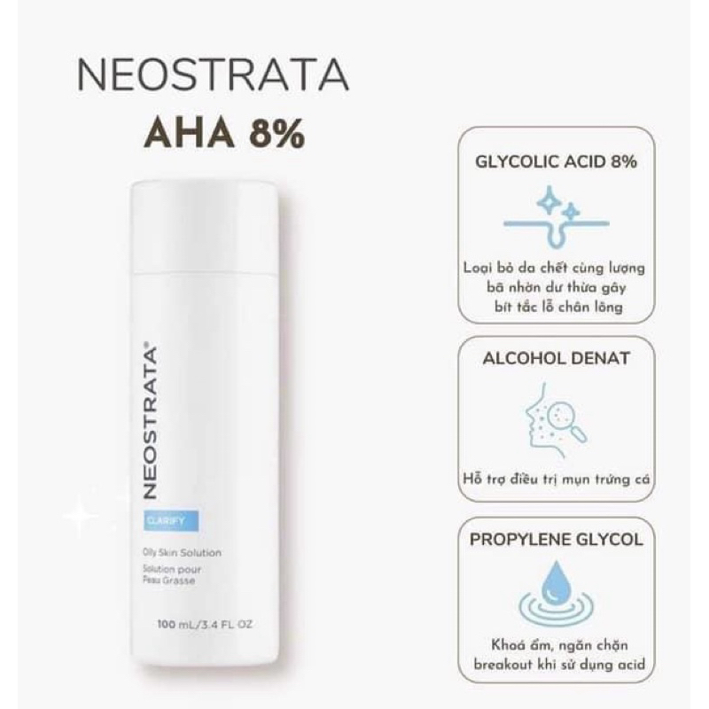 Toner tẩy da chết hoá học NEOSTRATA AHA 8%